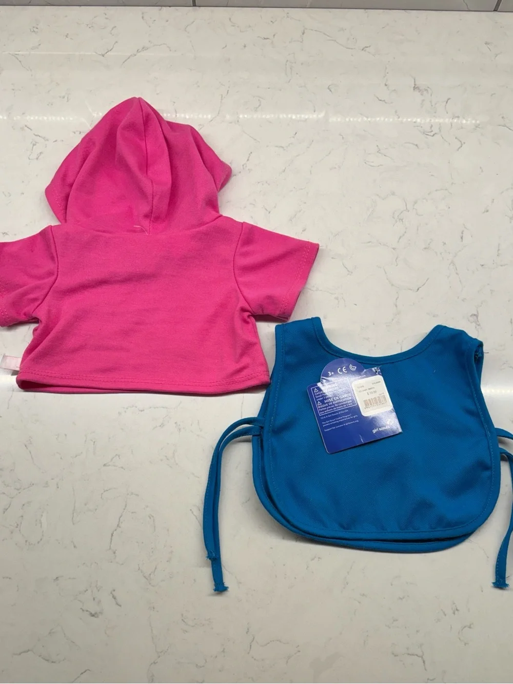 Build a Bear BABW Girl Scout Daisy Smock & Pink Hooded Shirt